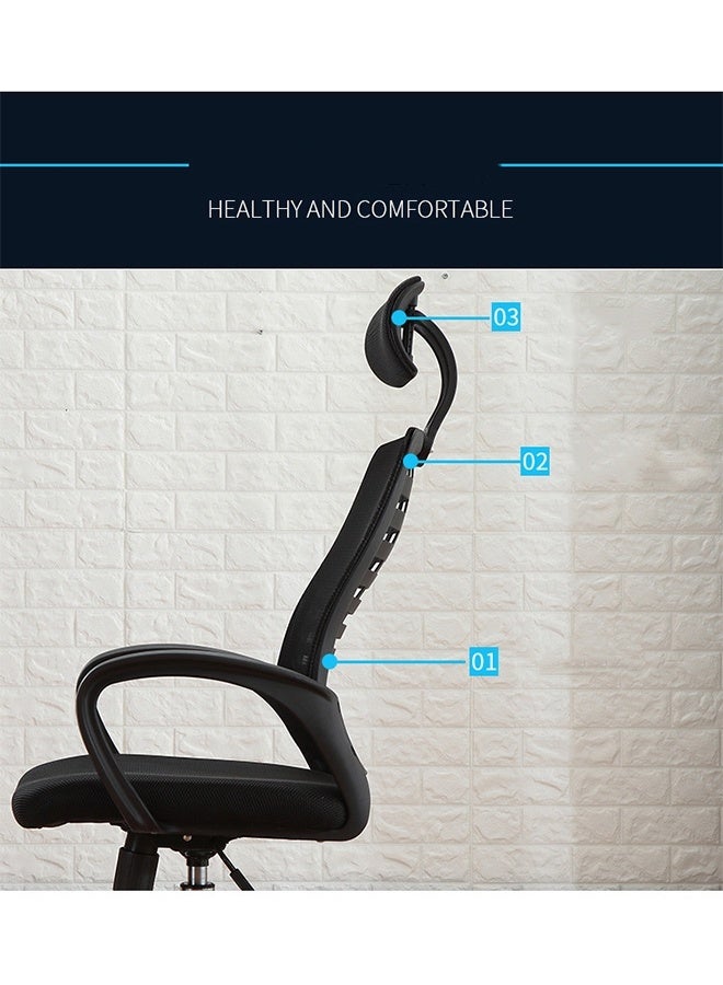 JCB CHIC Ergonomic Mesh Office Chair, Mid-Back Desk Chair with Lumbar Support and Rolling Casters, Adjustable Height Swivel Computer Chair for Home Office - Image 3